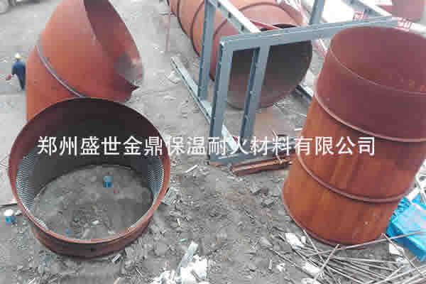 盛世金鼎耐磨耐火可塑料施工现场